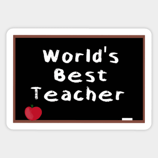 World's Best Teacher chalkboard design Sticker